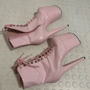 Pink Pleaser exotic boots size 8